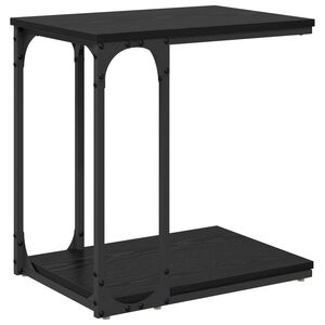 vidaXL Masă laterală Stejar Negru 50 x 35 x 52 cm Lemn prelucrat