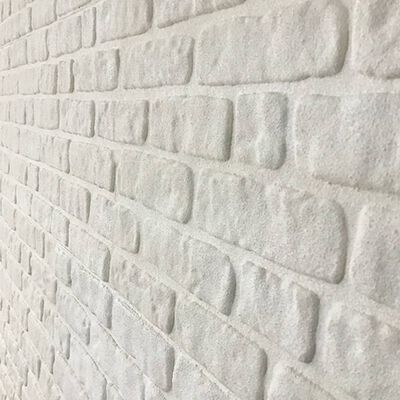vidaXL Panouri de perete 3D, model cărămidă, alb, 11 buc., EPS