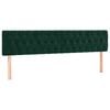 vidaXL Pat box spring cu saltea, verde &icirc;nchis, 120x190 cm, catifea