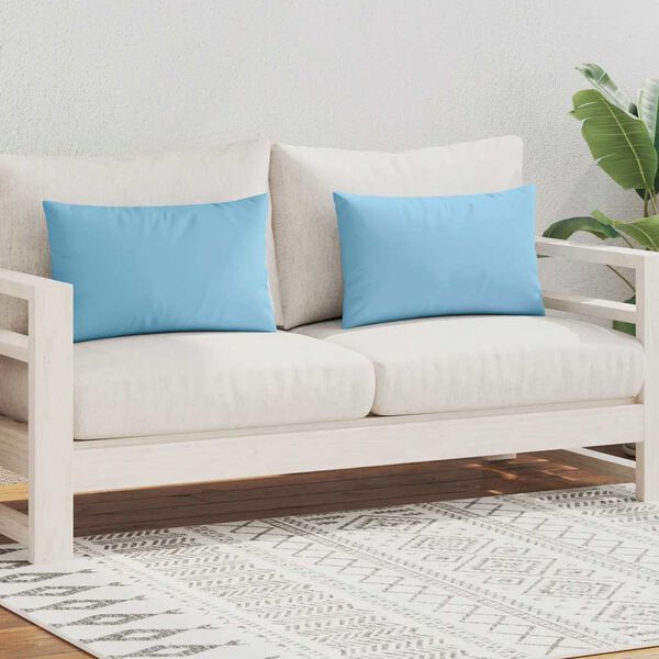 vidaXL Perne de exterior, 2 buc., albastru deschis, 60 x 40 cm