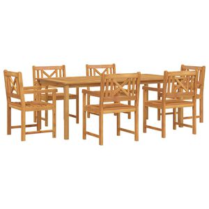 vidaXL Set de masă pentru grădină 7 pcs Maro Lemn Solid de Acacia