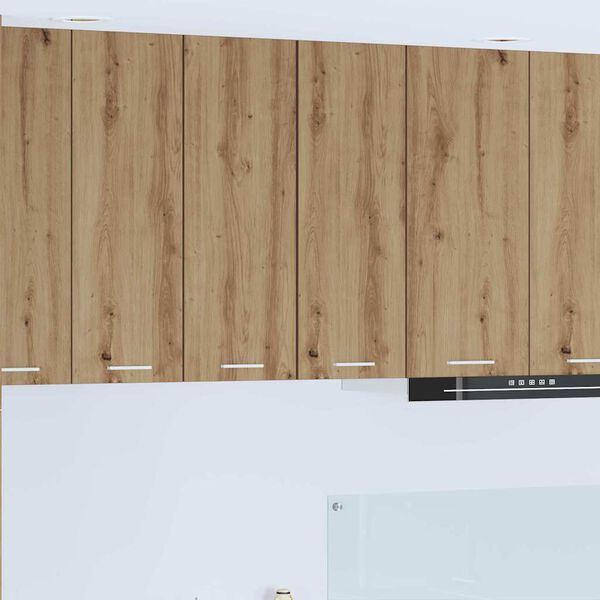 vidaXL Dulap suspendat cu ușă Stejar Artisan și Alb 30 x 31 x 80 cm