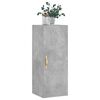 vidaXL Dulap montat pe perete, gri beton, 34,5x34x90 cm