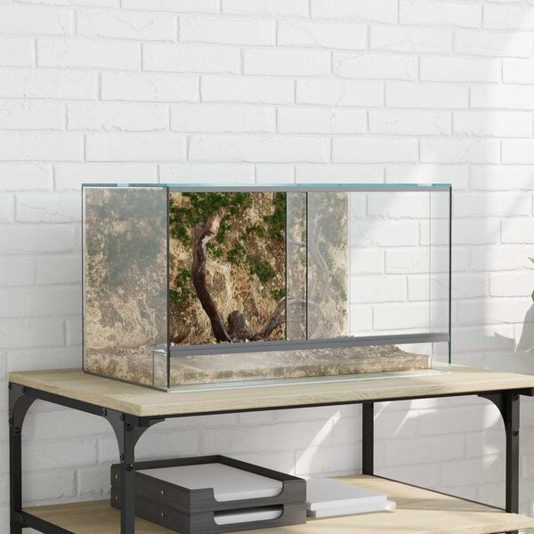 vidaXL Terariu cu depozitare Transparent 50 x 30 x 30 cm Sticlă