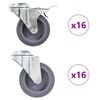 vidaXL Roți pivotante cu gaură pentru șurub, 32 buc., 75 mm