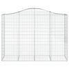 vidaXL Coșuri gabion arcuite 10 buc, 200x50x140/160cm, fier galvanizat