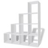 vidaXL Bibliotecă tip scară/Raft de expunere, alb, 142 cm