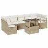 vidaXL Set de canapele pentru grădină 8 pcs bej și crem poliratan