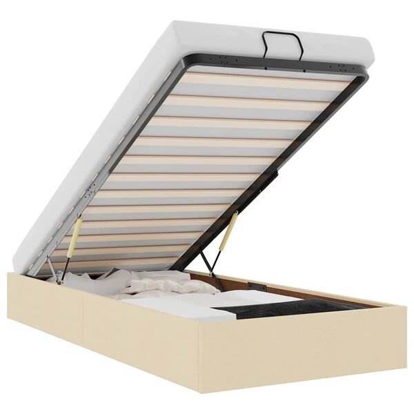 vidaXL Cadru pat otoman fără saltea cremă 80x200 cm țesătură