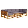 vidaXL Set mobilier grădină cu perne, 7 piese, lemn masiv acacia
