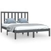 vidaXL Cadru de pat, gri, 140x200 cm, lemn masiv de pin