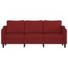 vidaXL Canapea cu 3 locuri, roșu vin, 210 cm, material textil
