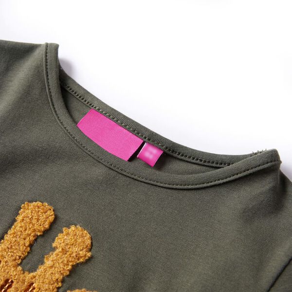 Tricou cu m&acirc;neci lungi pentru copii, kaki, 116