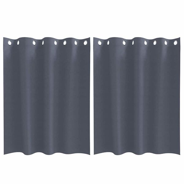 vidaXL Perdele Opaque cu Inel 2 pcs Antracit 140 x 140 cm Poliester