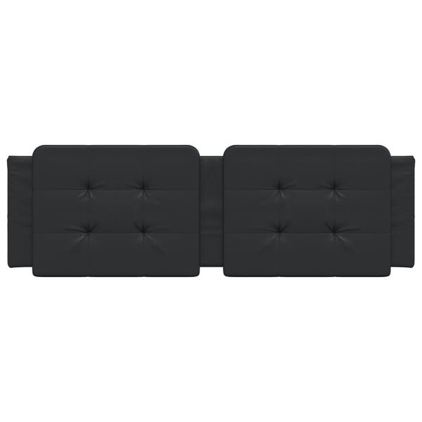 vidaXL Pernă pentru tăblie pat, Zadar, negru, 160 cm, piele artificială