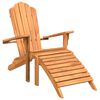 vidaXL Scaun Adirondack de grădină, suport de picioare, lemn masiv tec