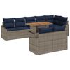 vidaXL Set de canapele pentru grădină 9 pcs Gri Rattan poli