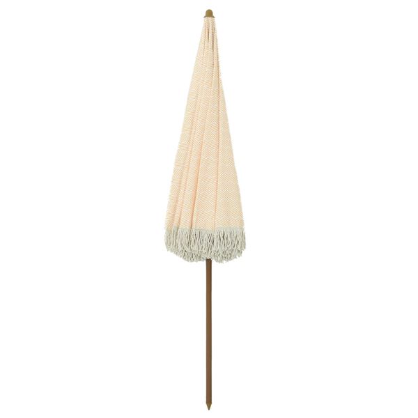 vidaXL Parasol de Plajă Galben și alb 205 x 205 x 210 cm