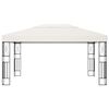 vidaXL Pavilion cu șir de lumini LED, crem, 3x4 m, țesătură