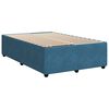 vidaXL Pat box spring cu saltea, albastru, 120x200 cm, catifea