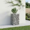 vidaXL Pat ridicat din gabion Argintiu 50 x 50 x 80 cm Oțel Galvanizat