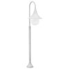 vidaXL St&acirc;lp de iluminat pentru grădină, alb, 120 cm, aluminiu, E27