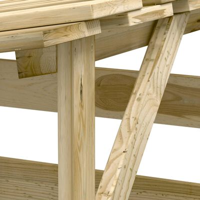 vidaXL Pergole cu acoperiș, 4 buc., 100x90x200 cm, lemn de pin tratat