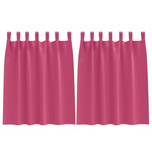 vidaXL Perdele Opaque cu Inel 2 buc. Roz Aprins 140 x 140 cm Poliester