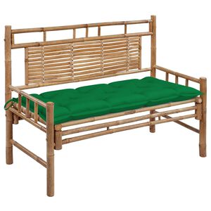 vidaXL Bancă de grădină cu pernă, 120 cm, bambus