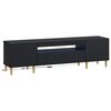vidaXL Cabinet TV cu LED ARNHEM 153 x 35 x 43 cm Negru Lemn prelucrat