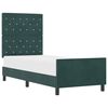 vidaXL Pat cu arcuri cu headboard Verde &icirc;nchis 80 x 200 cm Catifea