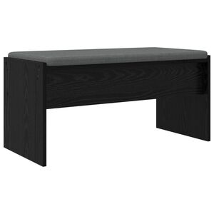 vidaXL Bancă pentru hol cu pernă Stejar Negru 83 x 38 x 40 cm