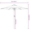 vidaXL Umbrelă soare de grădină stâlp din oțel/LED negru 225x225x212cm