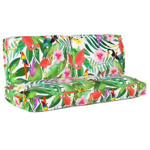 vidaXL Set de perne Floral 3 pcs Multicolour Material Oxford