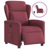 vidaXL Fotoliu rabatabil electric, roșu vin, material textil
