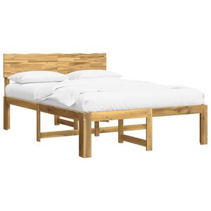 vidaXL Cadru de pat dublu cu spătar ROSTOCK Alb 120 x 200 cm