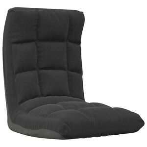 vidaXL Scaun de podea pliabil, negru, material textil
