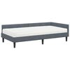 vidaXL Cadru de pat colțar cu saltea Altele Manual 2 pcs Gri Catifea