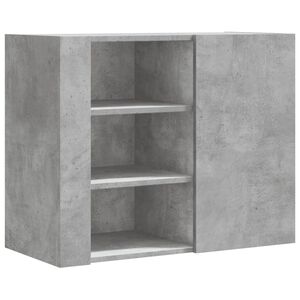 vidaXL Dulap de perete, gri beton, 75x35x60 cm, lemn prelucrat