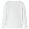 Tricou pentru copii cu m&acirc;neci lungi, ecru, 140