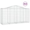 vidaXL Coșuri gabion arcuite 13 buc, 200x50x100/120cm, fier galvanizat