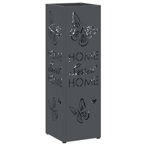 vidaXL Stand pentru Umbrele de Plouă Antracit 15,5 x 15,5 x 49 cm Oțel
