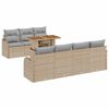 vidaXL Set de canapele pentru grădină 8 pcs Bej Rattan poli