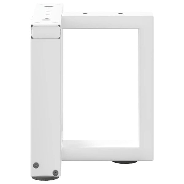 vidaXL Picioare pentru măsuță de cafea &icirc;n formă de T, 2 buc., alb, 30x25x(30-31) cm, oțel