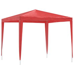 vidaXL Cort pentru Petreceri 250 x 250 x 240 cm Roșu PE și oțel