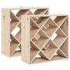 vidaXL Raft pentru vin 2 buc. natural 62 x 25 x 62 cm