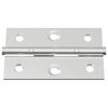 vidaXL Hinge Simplu 2 pcs Argintiu 58 x 35 x 1 mm Oțel