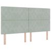 vidaXL Pat cu arcuri cu headboard Gri deschis 180 x 200 cm Catifea