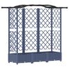 vidaXL Pat Ridicat cu Trellis și Acoperiș Gri 163 x 40 x 126 cm PP