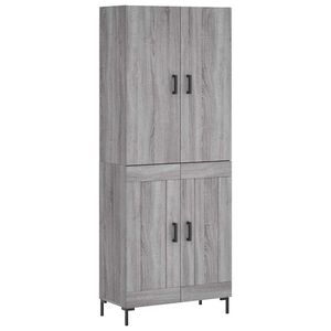 vidaXL Dulap &icirc;nalt, gri sonoma, 69,5x34x180 cm, lemn compozit